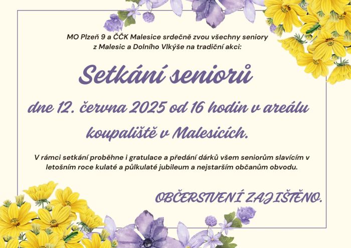 Setkání seniorů a jubilantů